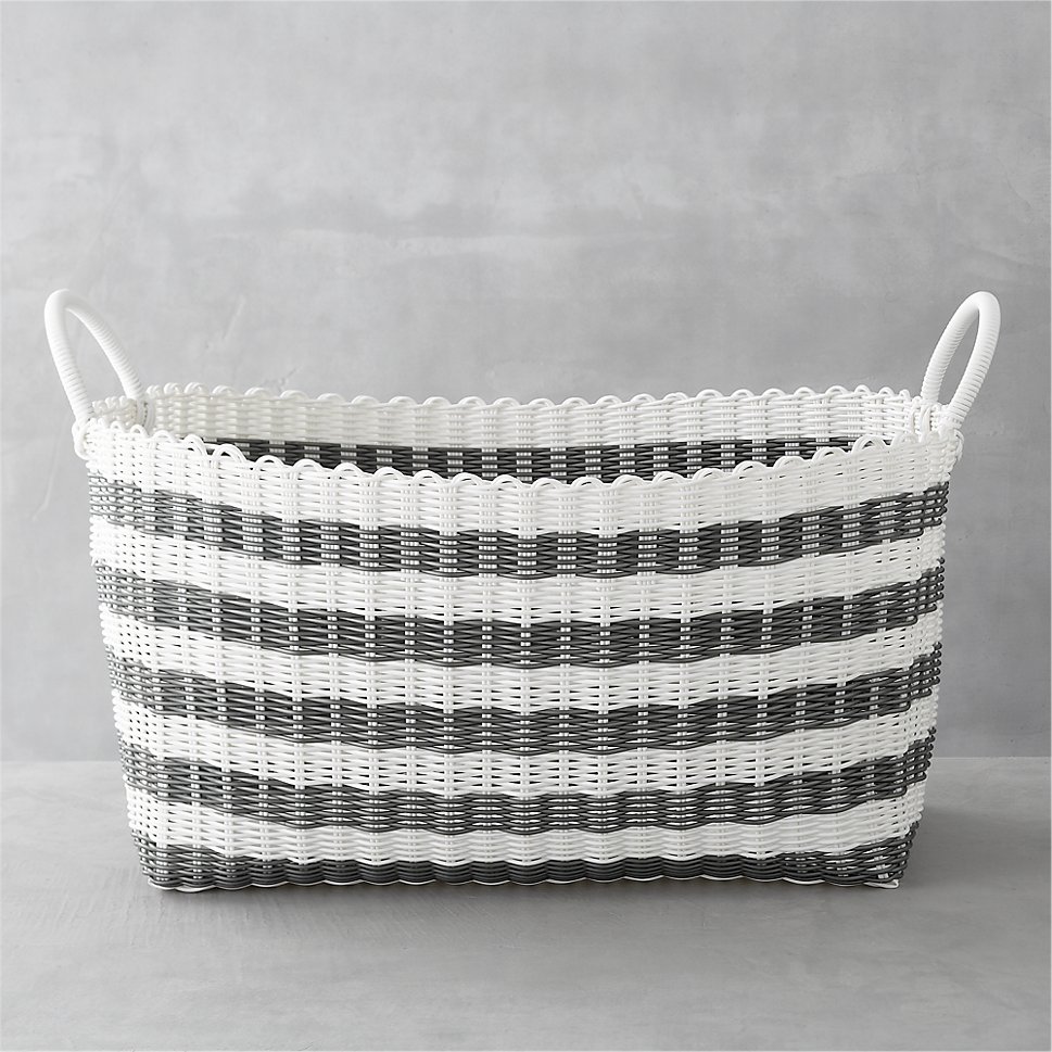 Woven laundry basket from Crate & Barrel