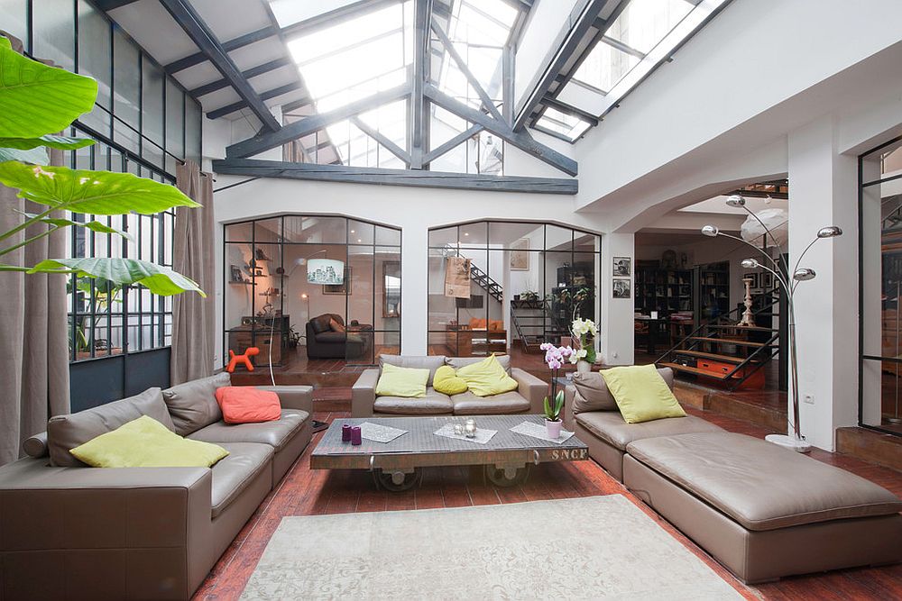 Awesome industrial sunroom fill of light