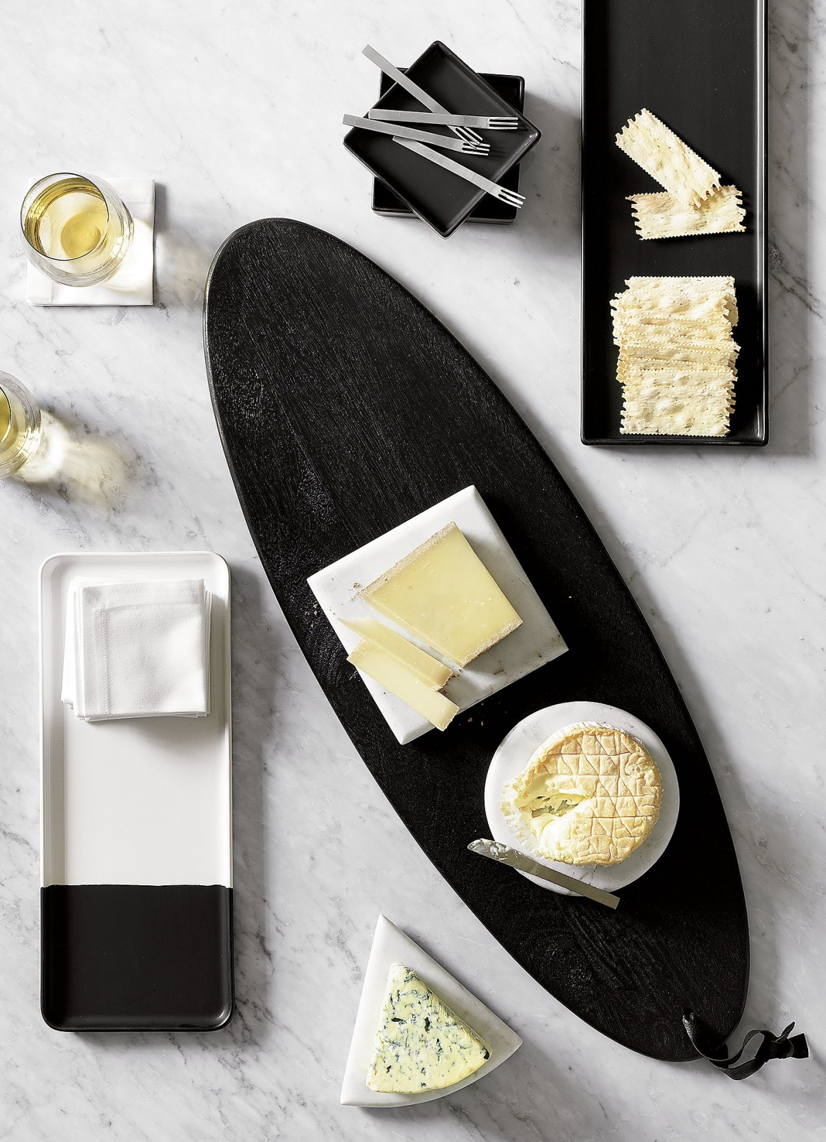 Black and white serveware from CB2