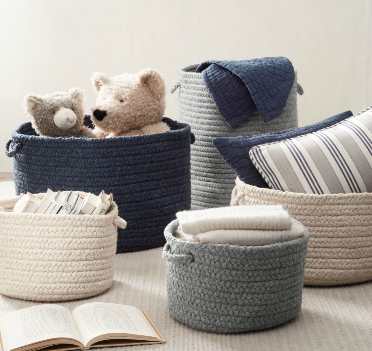 Braided baskets from RH Baby & Child