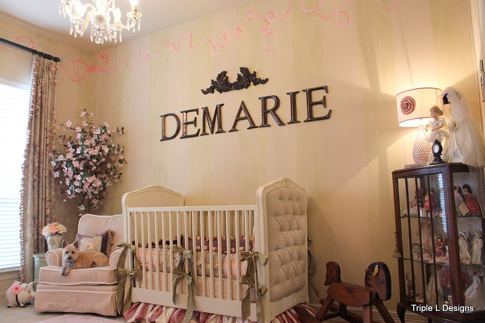 Classic touches coupled with industrial flair by Triple L Designs in this cool nursery