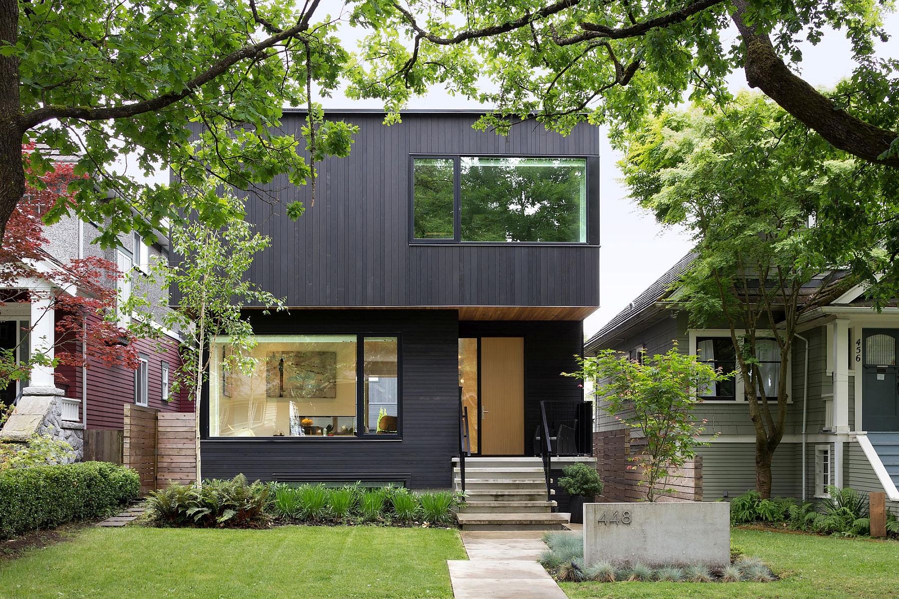 Clean design and simple straight lines create a cozy contemporary home in Vancouver