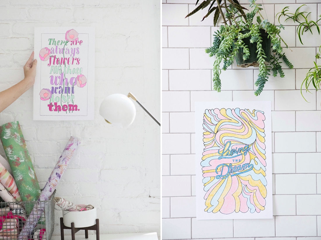 Coloring posters from Design Love Fest