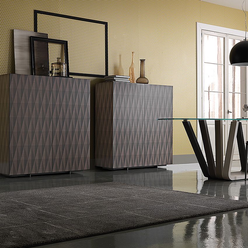 Contemporary sideboards with geo design by Alessio Bassan