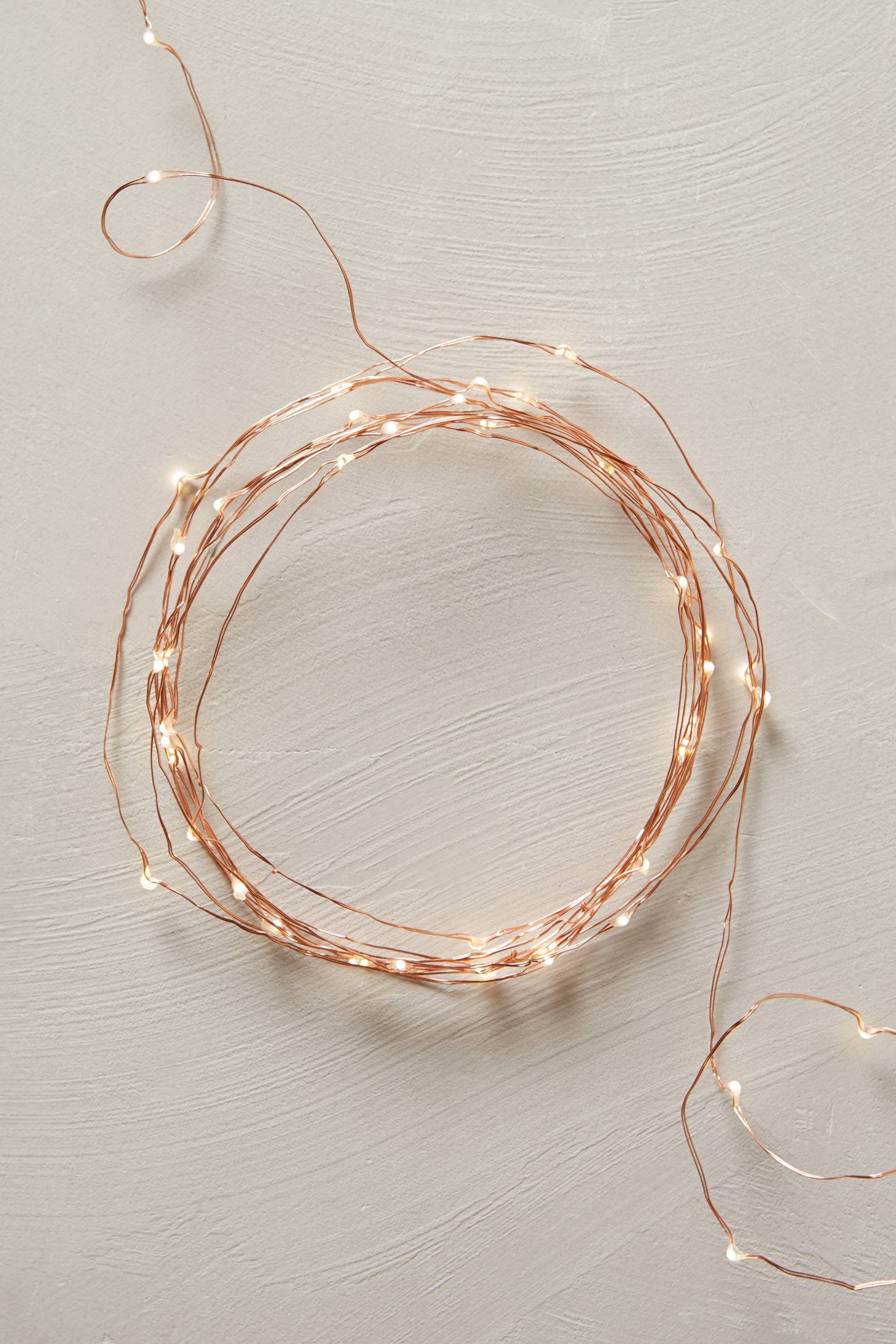 Copper string lights