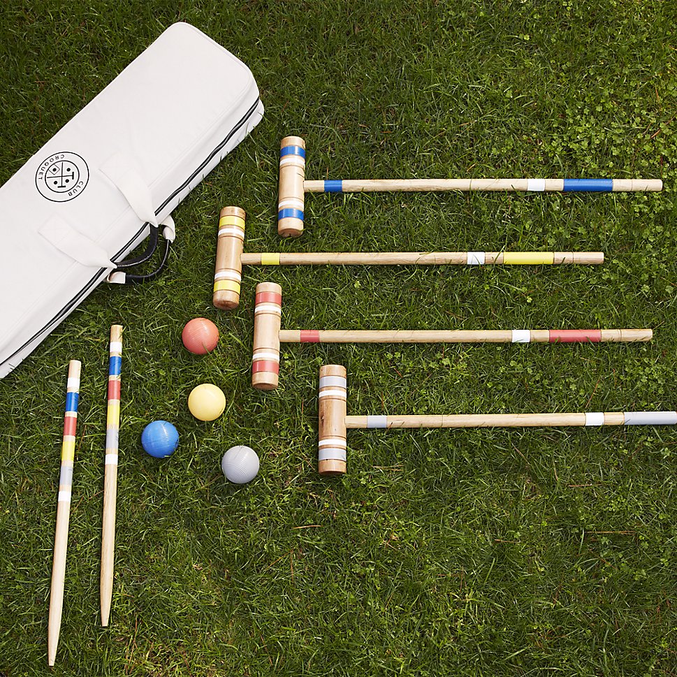 Croquet set for a backyard picnic