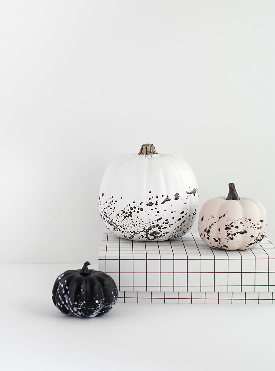 DIY splatter paint pumpkins from Homey Oh My!