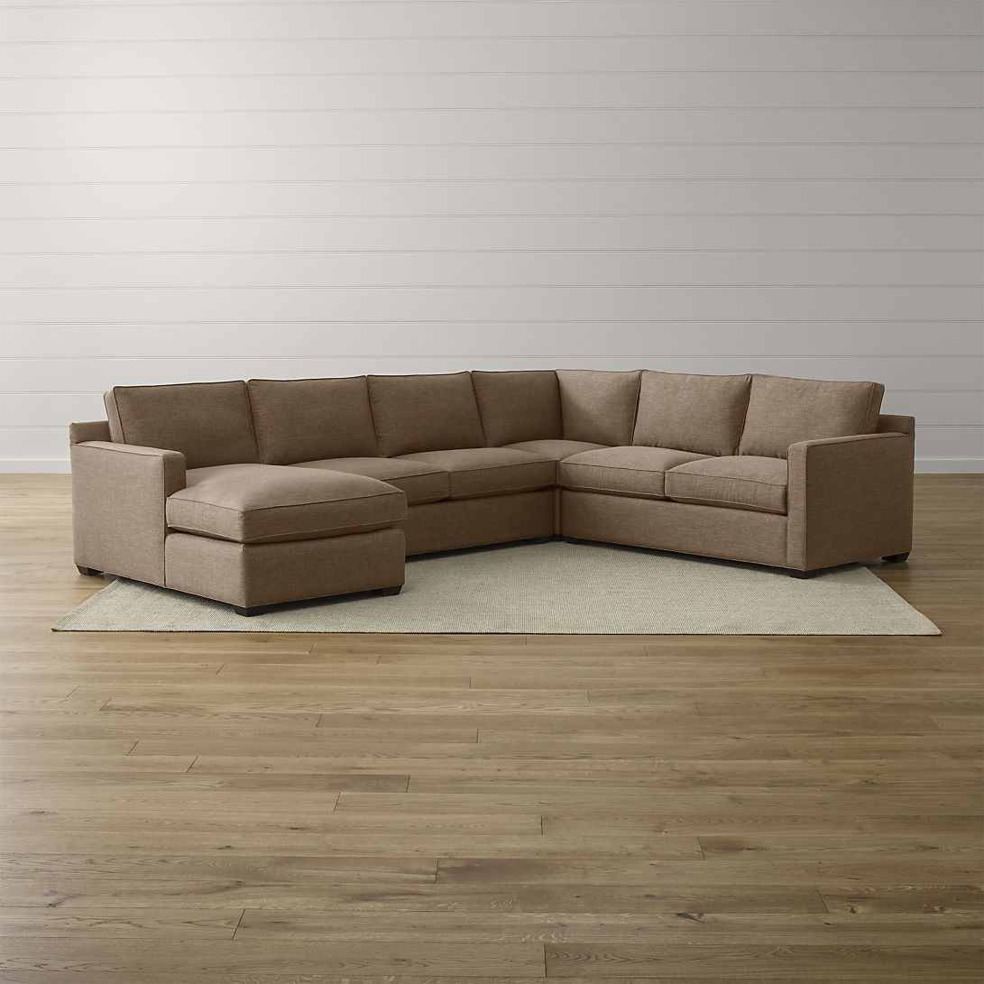 Davis 4-Piece Sectional Sofa in Mink