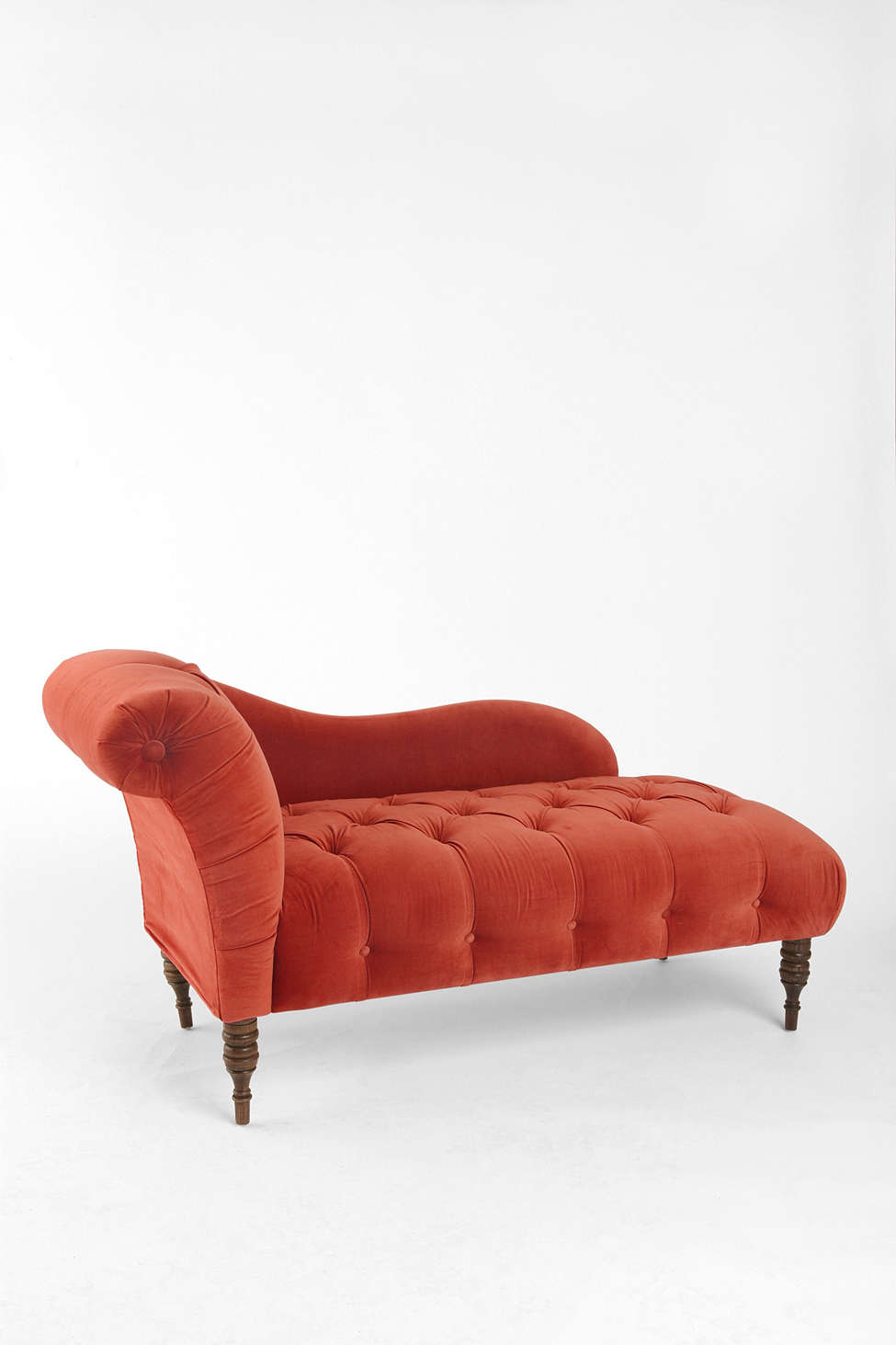 Edie Velvet Chaise in Mango