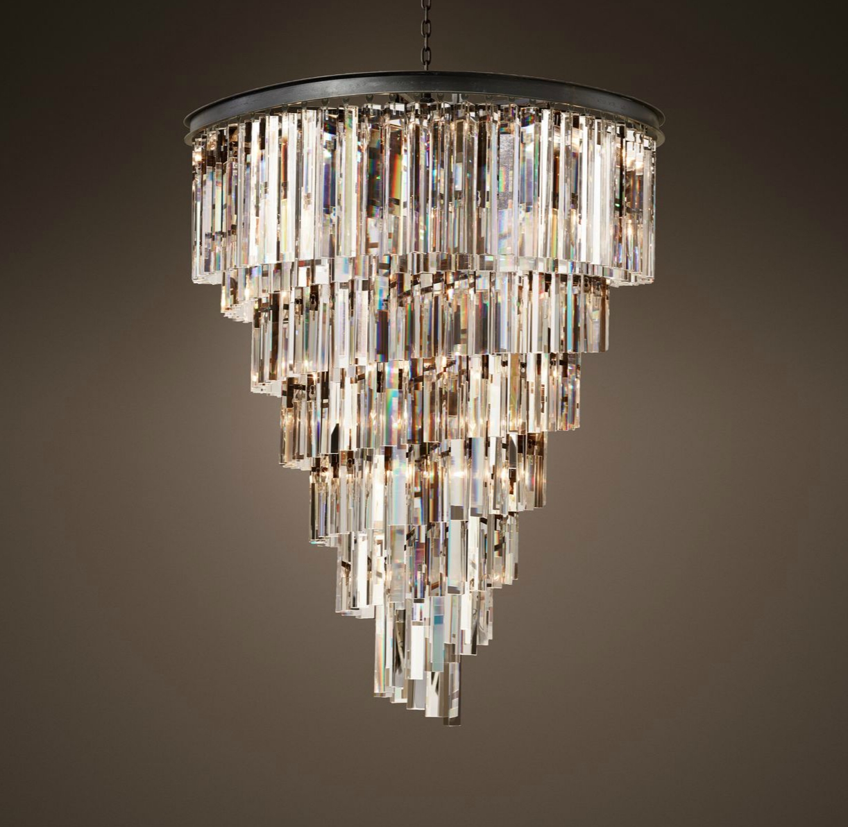 Elegant chandelier by Restoration Hardware