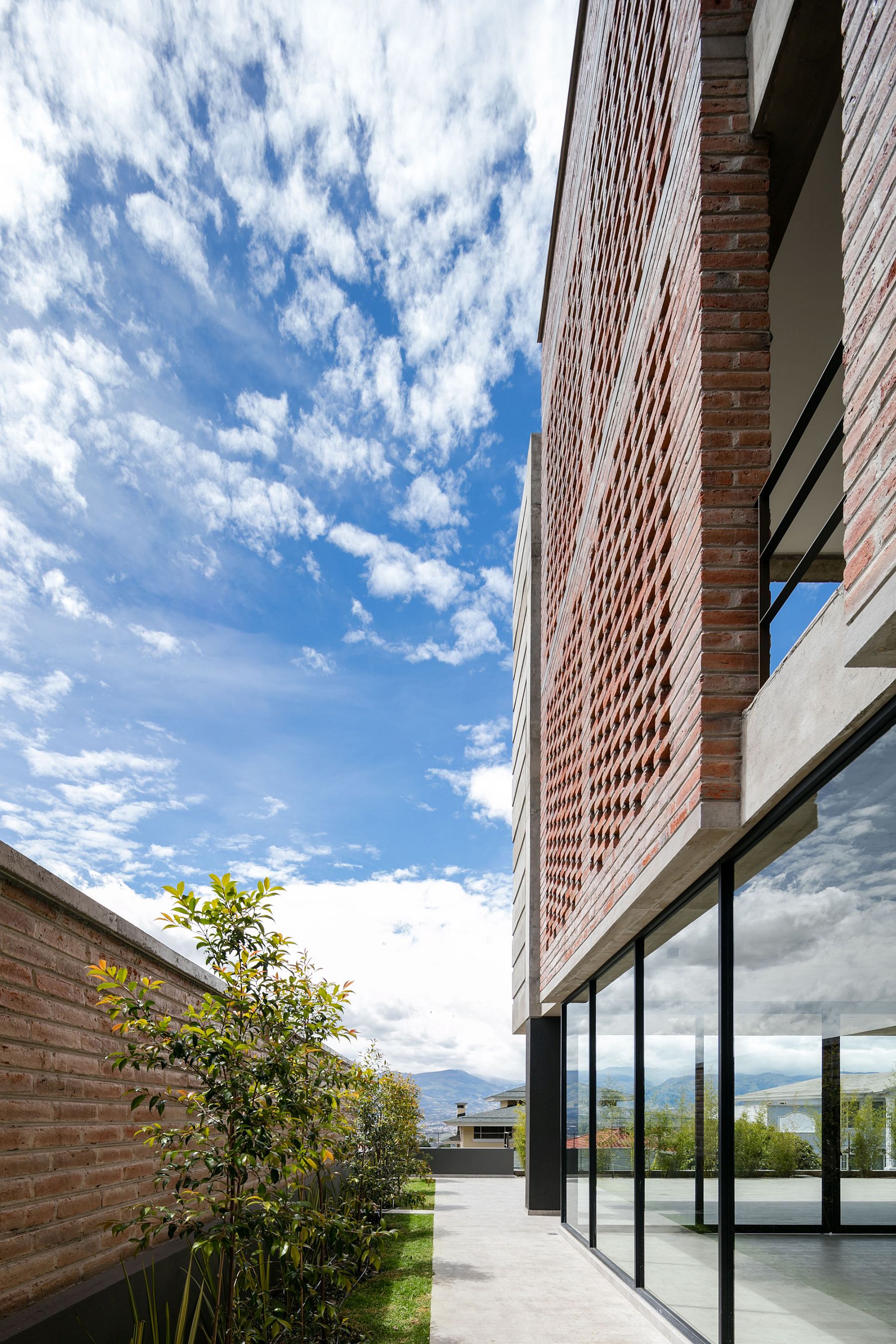 Fabulous combination of brick, glass and concrete at the Apartment Building