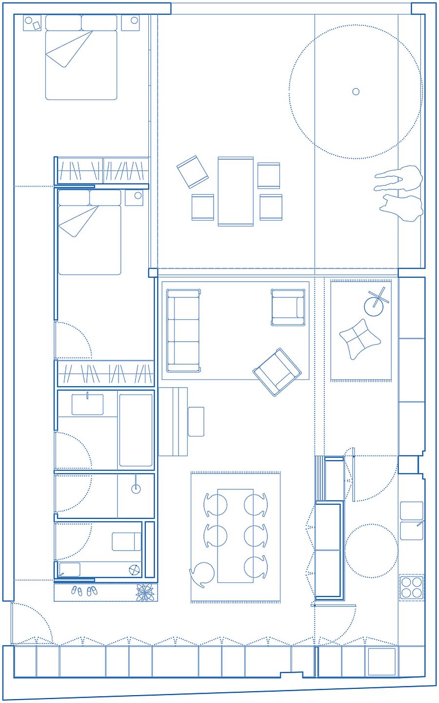 Floor plan of Cloys Apartment in Paris