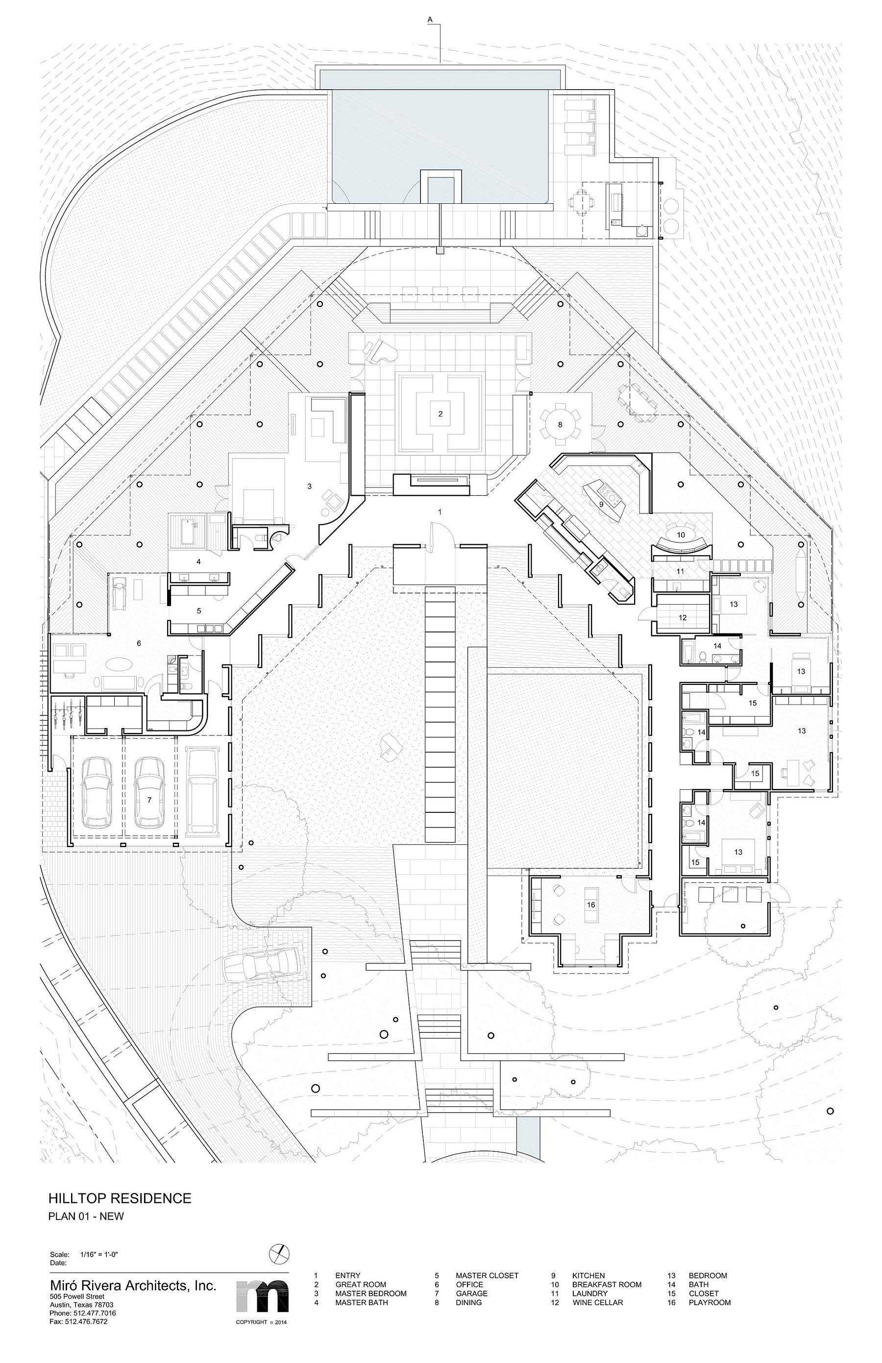 Floor plan of Hilltop Residence after renovation