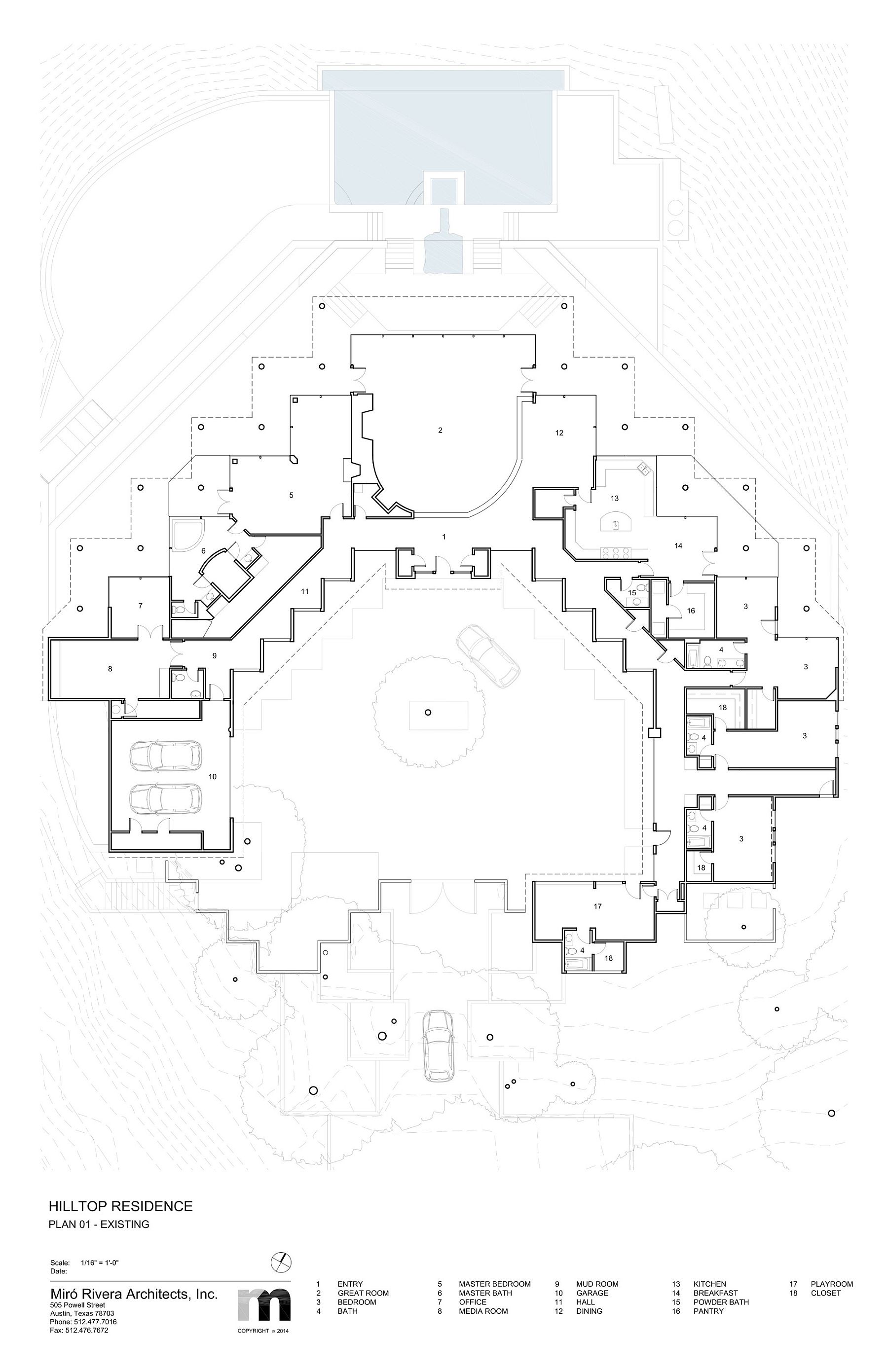 Floor plan of contemporary Austin home befor renovation