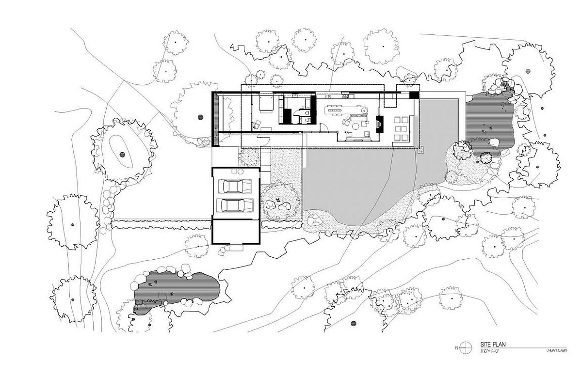 Floor plan of serene urban retirement home in Seattle