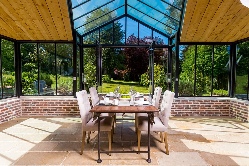 Gorgeous industrial sunroom also draws inspiration from the conservatory design