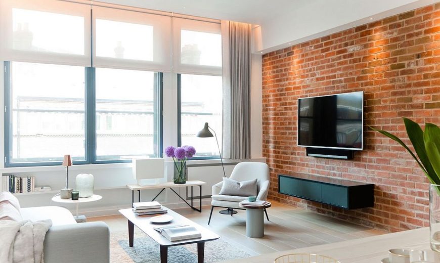 NYC Loft-Style Penthouse with Brick Walls Takes Shape in London