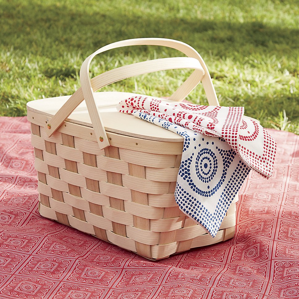 Handcrafted picnic basket