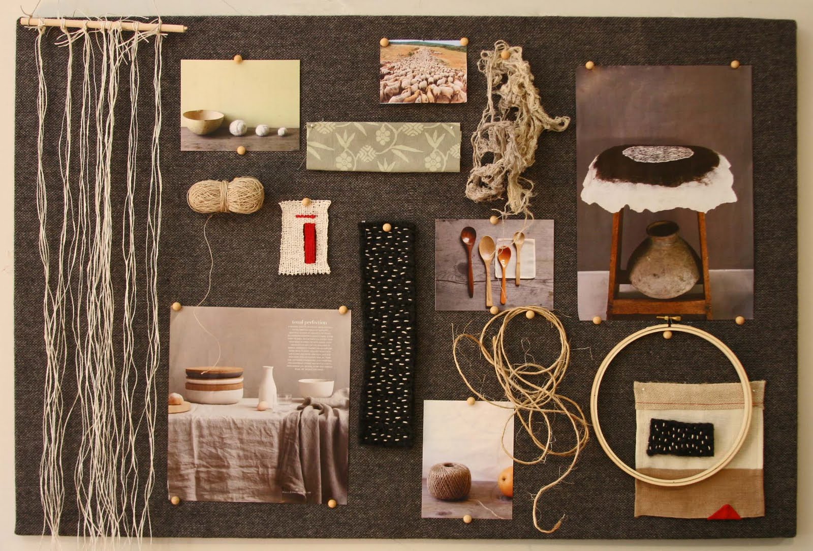 Inspiration board by Caroline Brealey