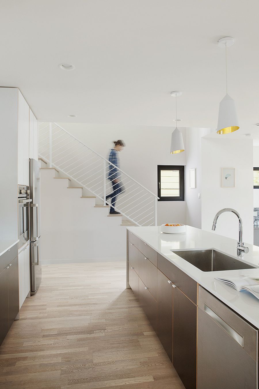 Interior of the passive home with neutral color scheme