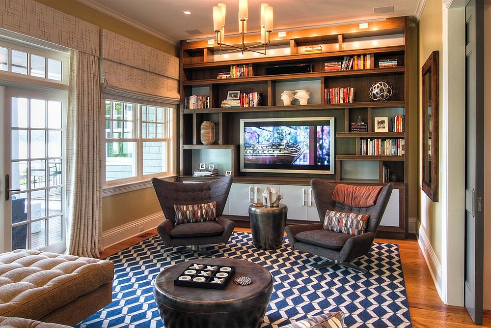 Lighting and coupled with natural light gives the room a breezy ambiance [Design: Willey Design LLC]