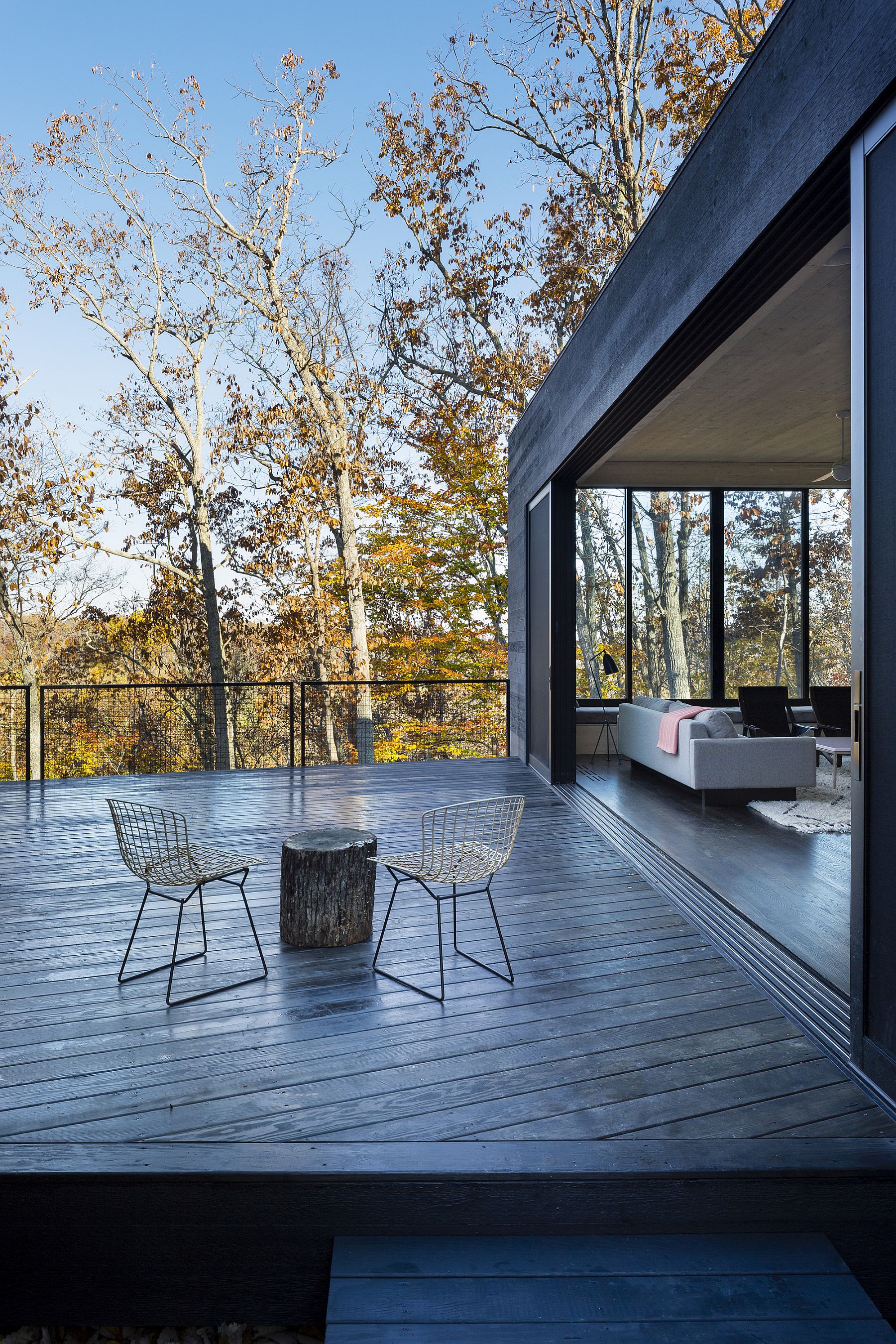 Living area of the house that flows into the deck outside