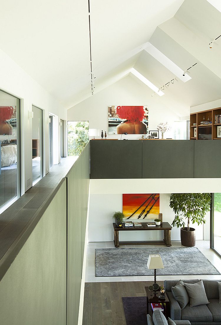 Loft style interiors greet you inside the modern farmhouse