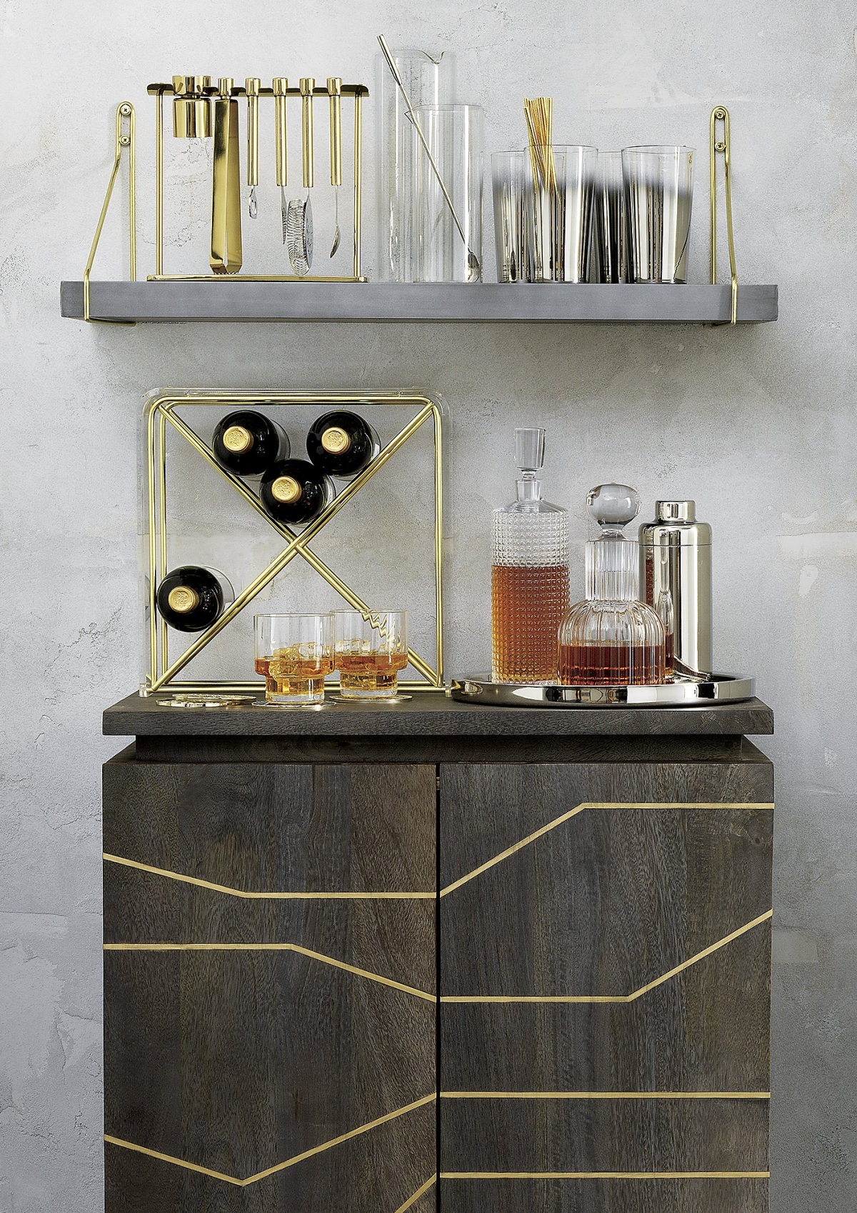 Metallic barware from CB2