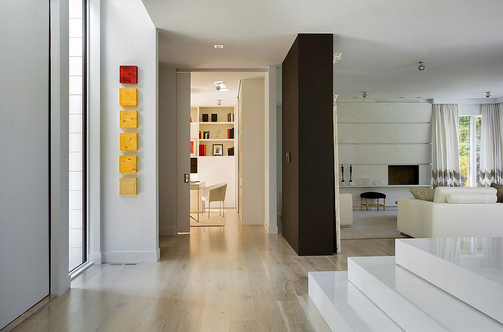 Modern interior in white at the gorgeous residence in Weston