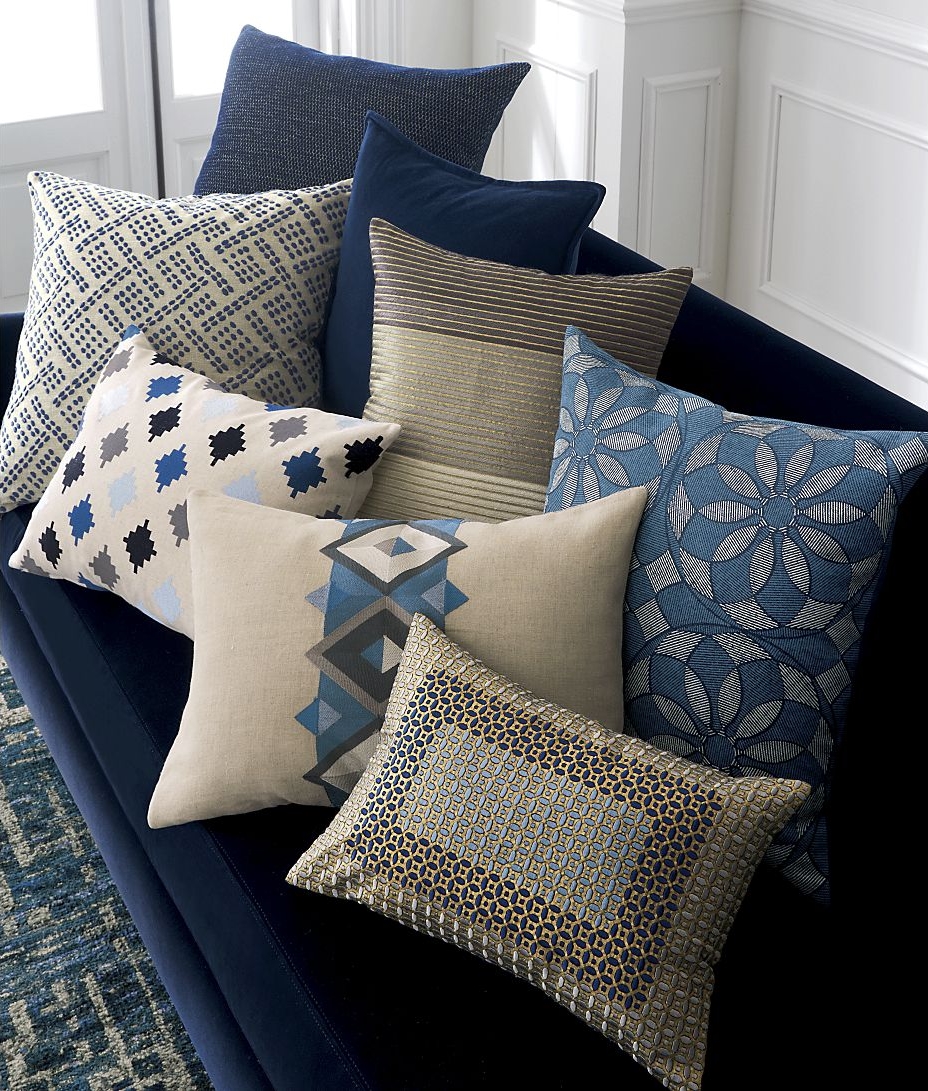 Patterned pillows from Crate & Barrel