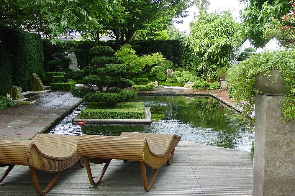 Private Garden In Germany With Asian Style 