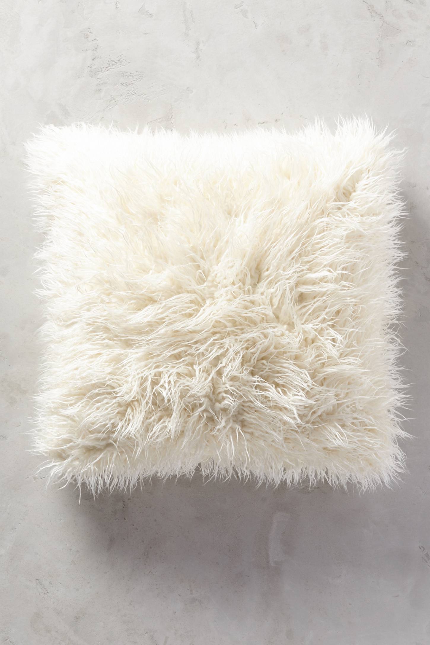 Shaggy pillow from Anthropologie