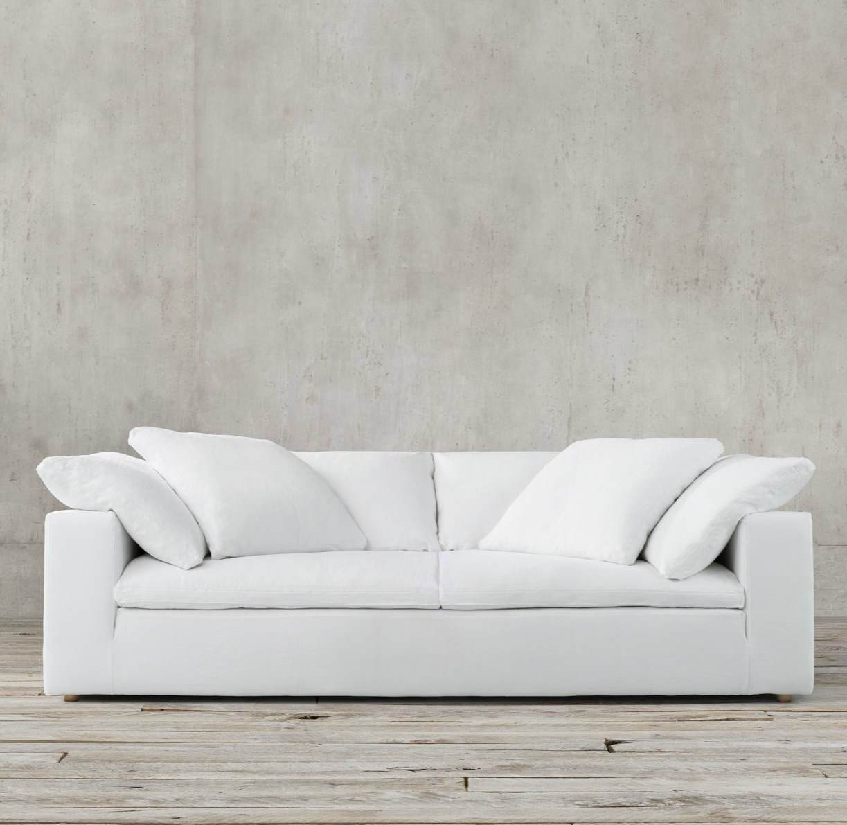 Slipcovered cushion sofa from Restoration Hardware