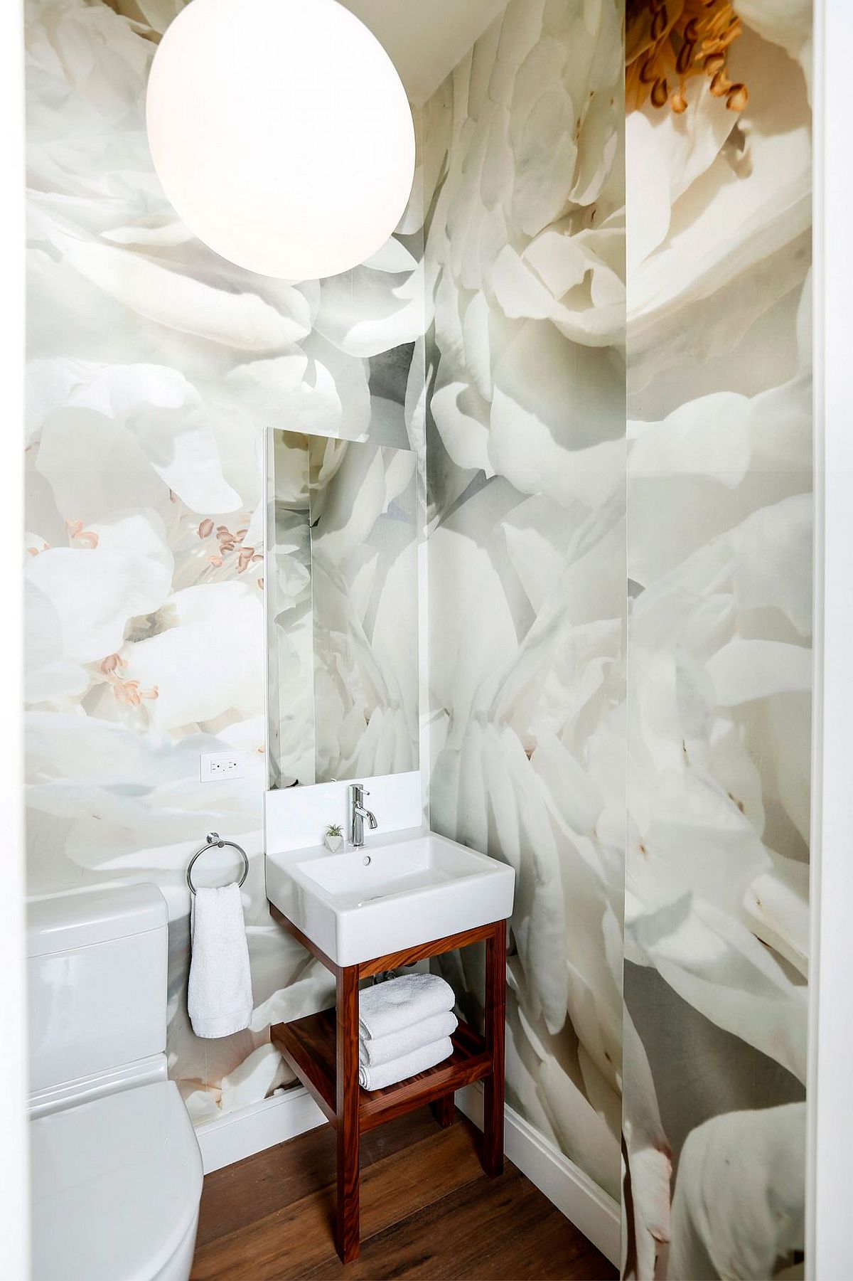 Small contemporary powder room design