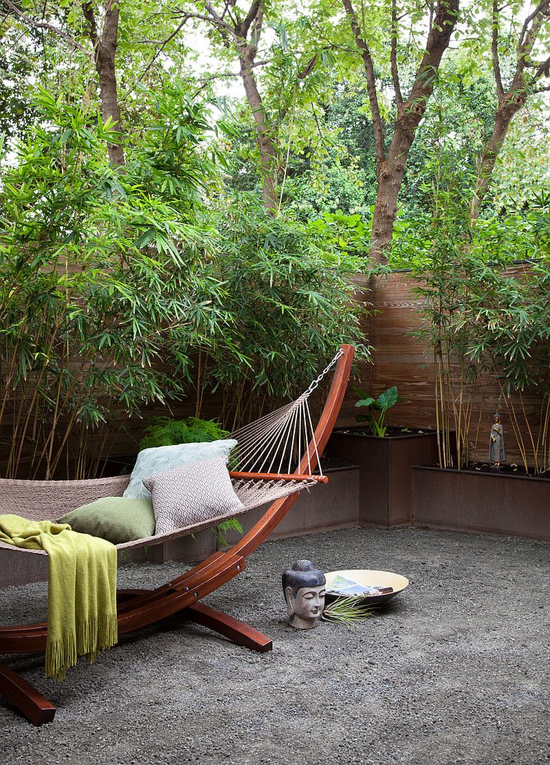 Small meditation courtyard with Asian style