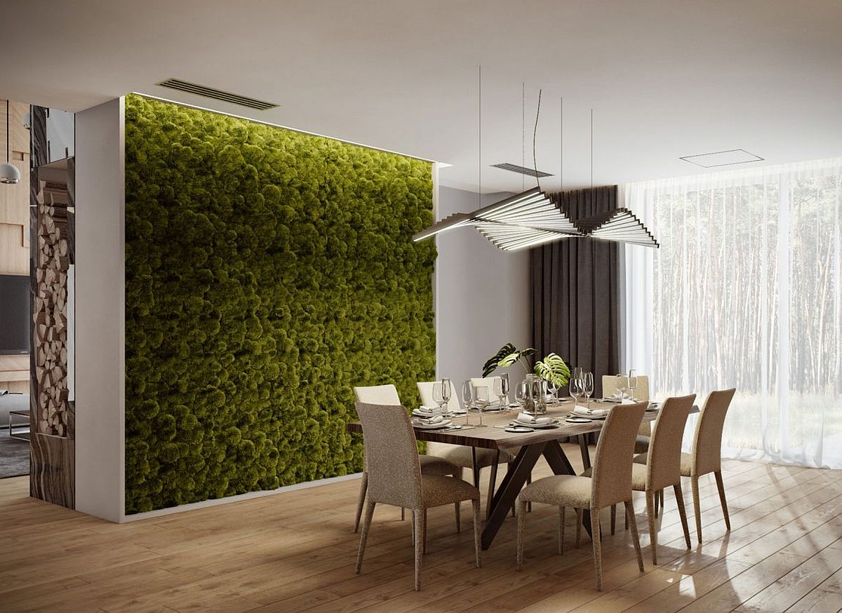 Smart wall brings the carm of a living wall to the dining room