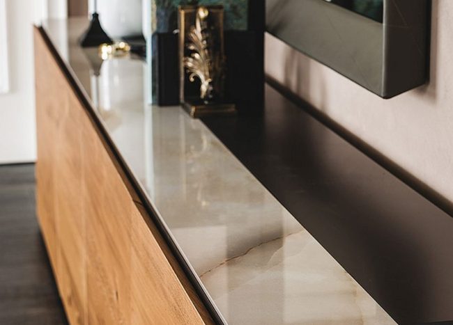 Cool Contemporary Sideboards Usher in Geo Style and Textural Charm