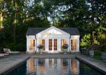 Traditional-pool-house-in-white-with-gray-shingled-roof-217x155