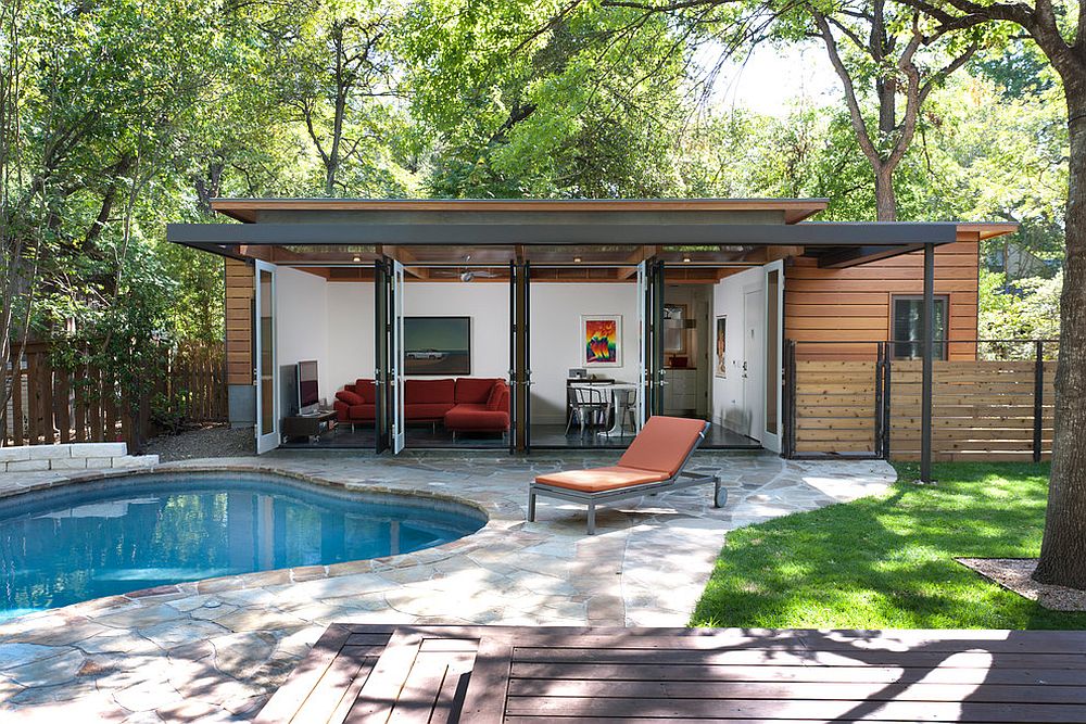 Turn your pool house into a secondary living zone and guest space [Design: Rick & Cindy Black Architects]