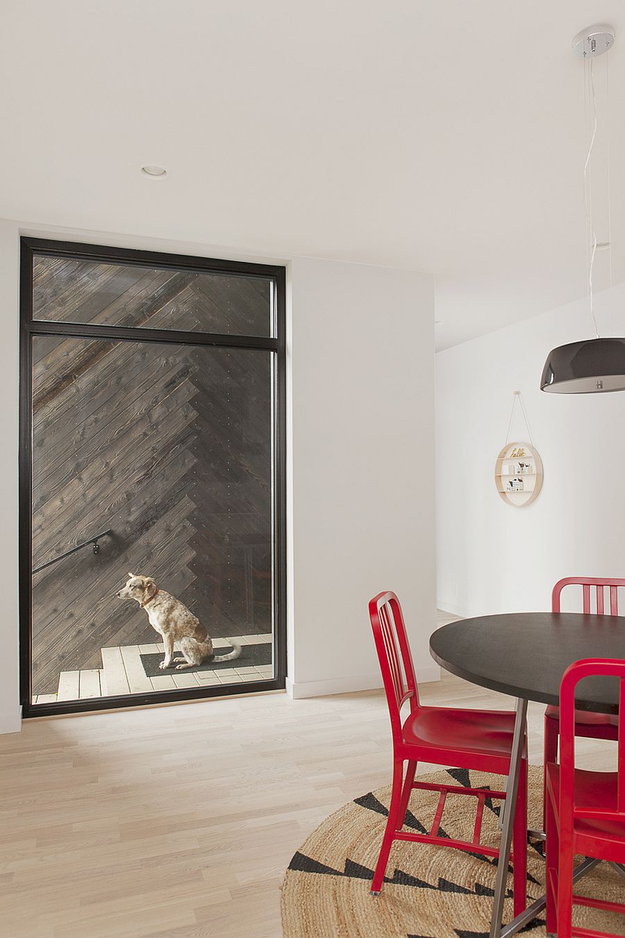 White interior of the stylish passive home with smart design