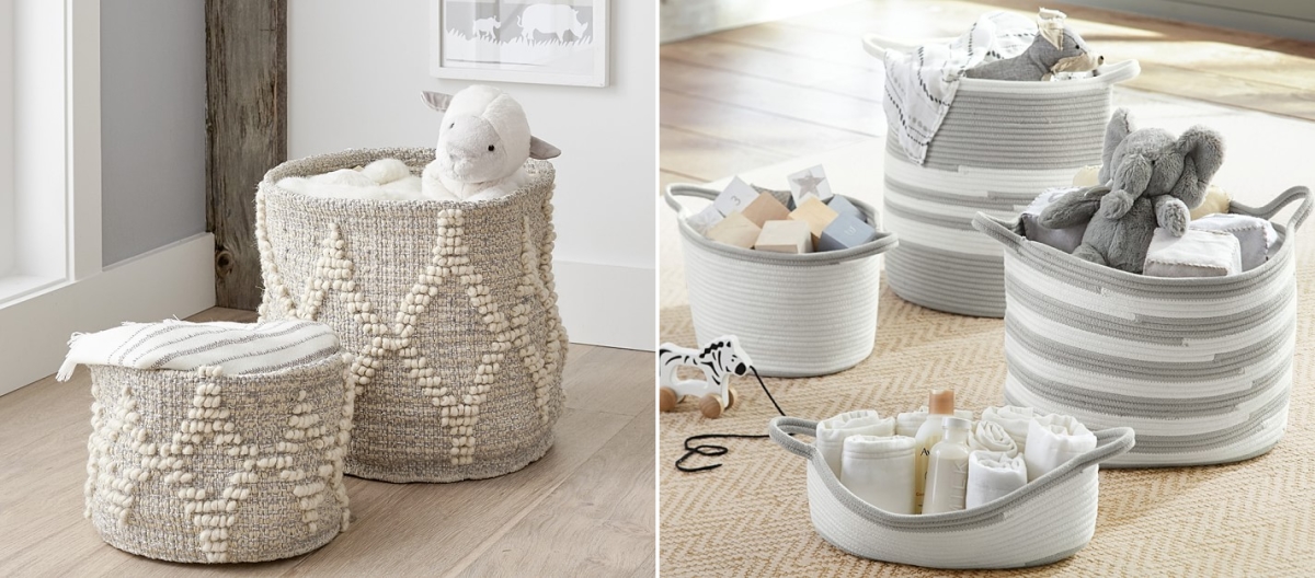 Woven storage solutions from Pottery Barn Kids