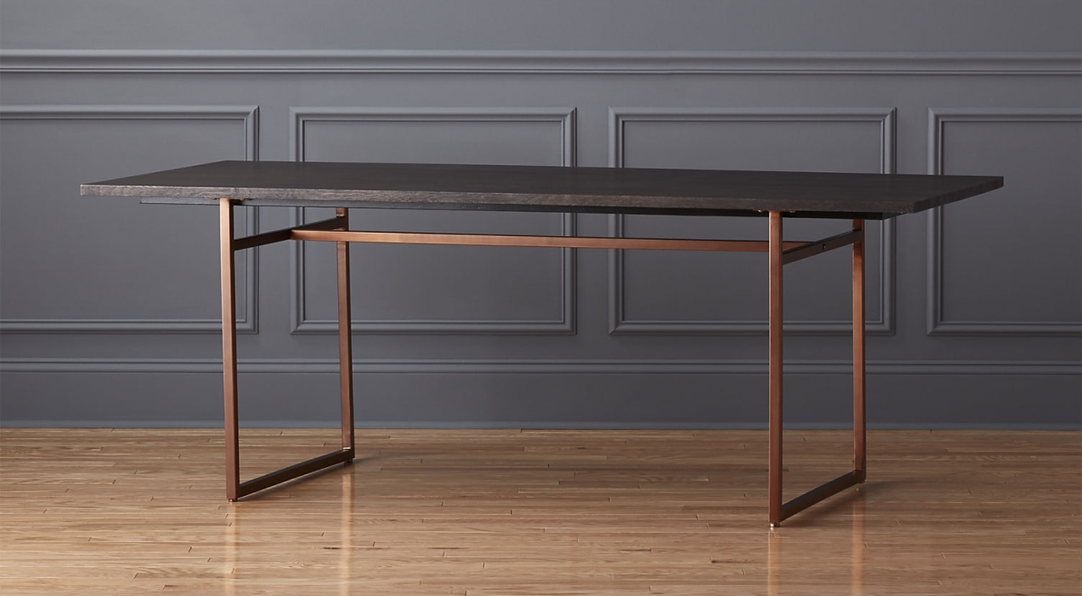 Copper-legged table by CB2