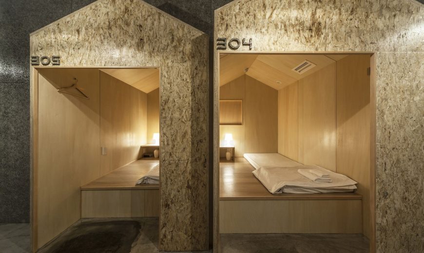 Nifty Conversion Alters Old Beauty Salon in Tokyo into a Charming Modern Hostel