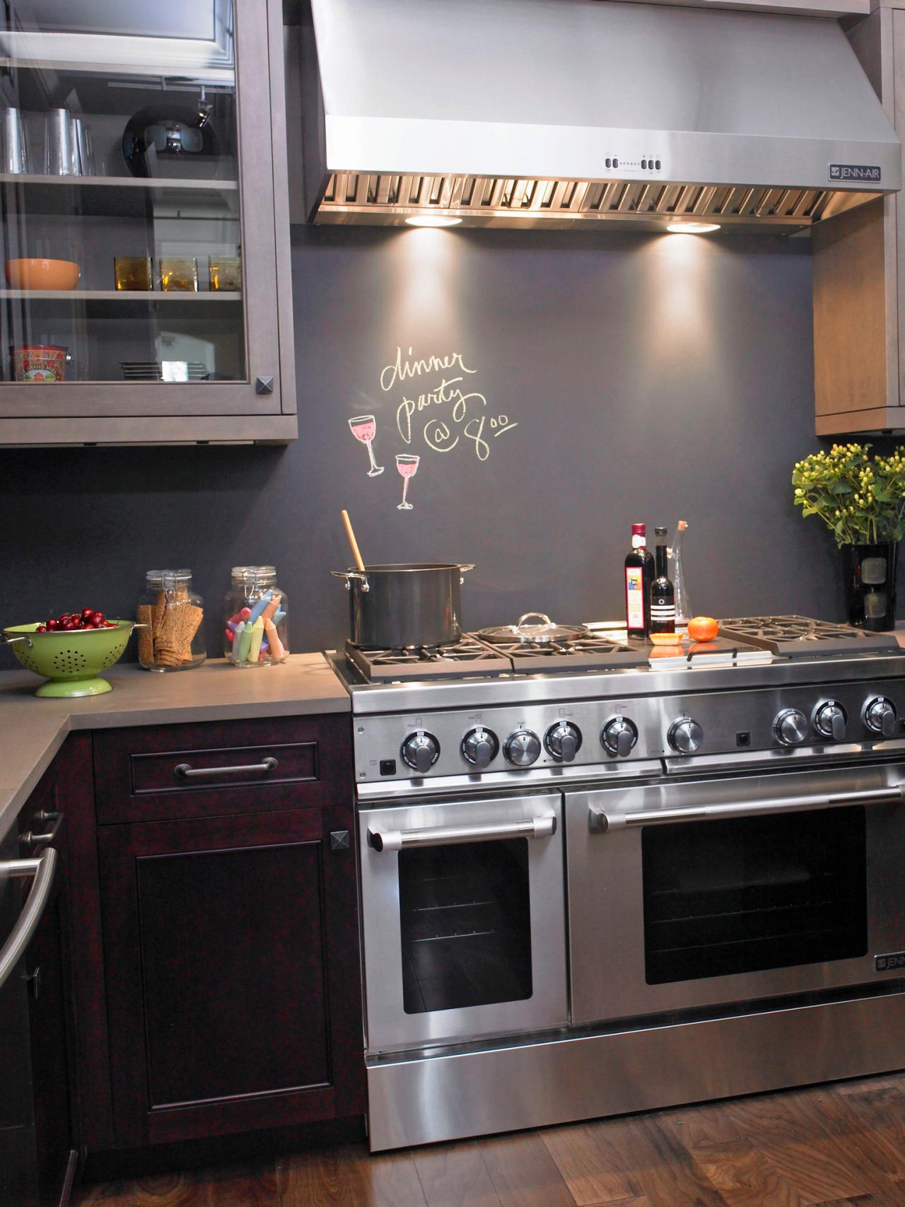 Chalkboard backsplash