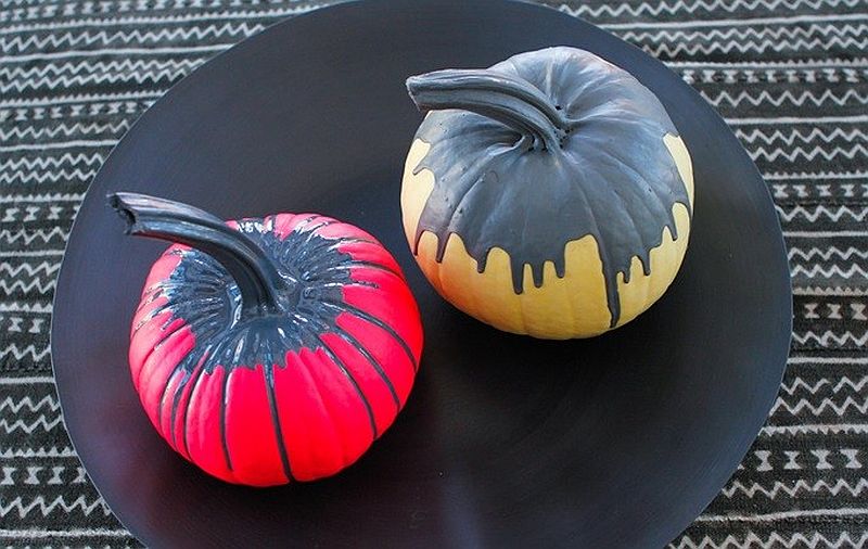 Chic and super stylish painted pumpkins by Athena Calderone of Eye Swoon