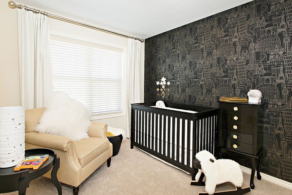 dark crib nursery ideas