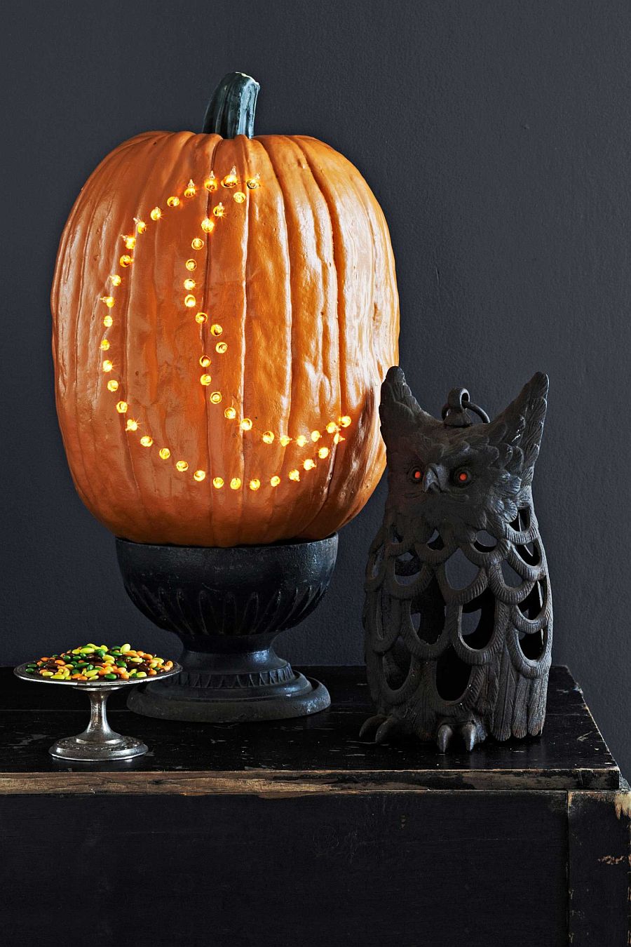 Crescent moon pumpkin allows you to light up your home in style this Halloween [From: The Garden Love]