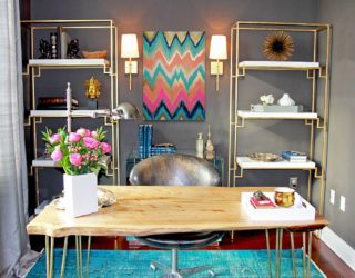 20 Colorful Ways to Enliven Your Gray Home Office