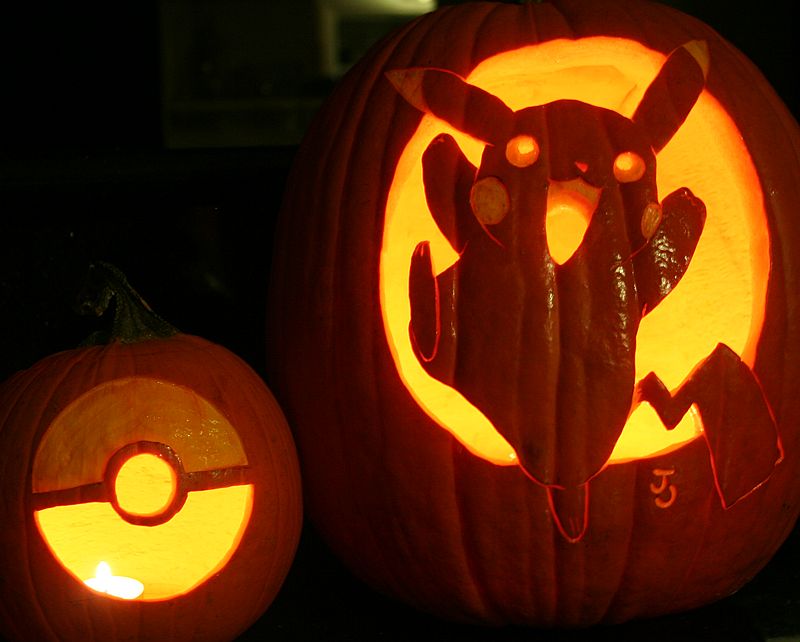 Delve into more Pokemon Go fun with Pokeball and Pikachu pumpkin carving [From: Johwee / DeviantArt]