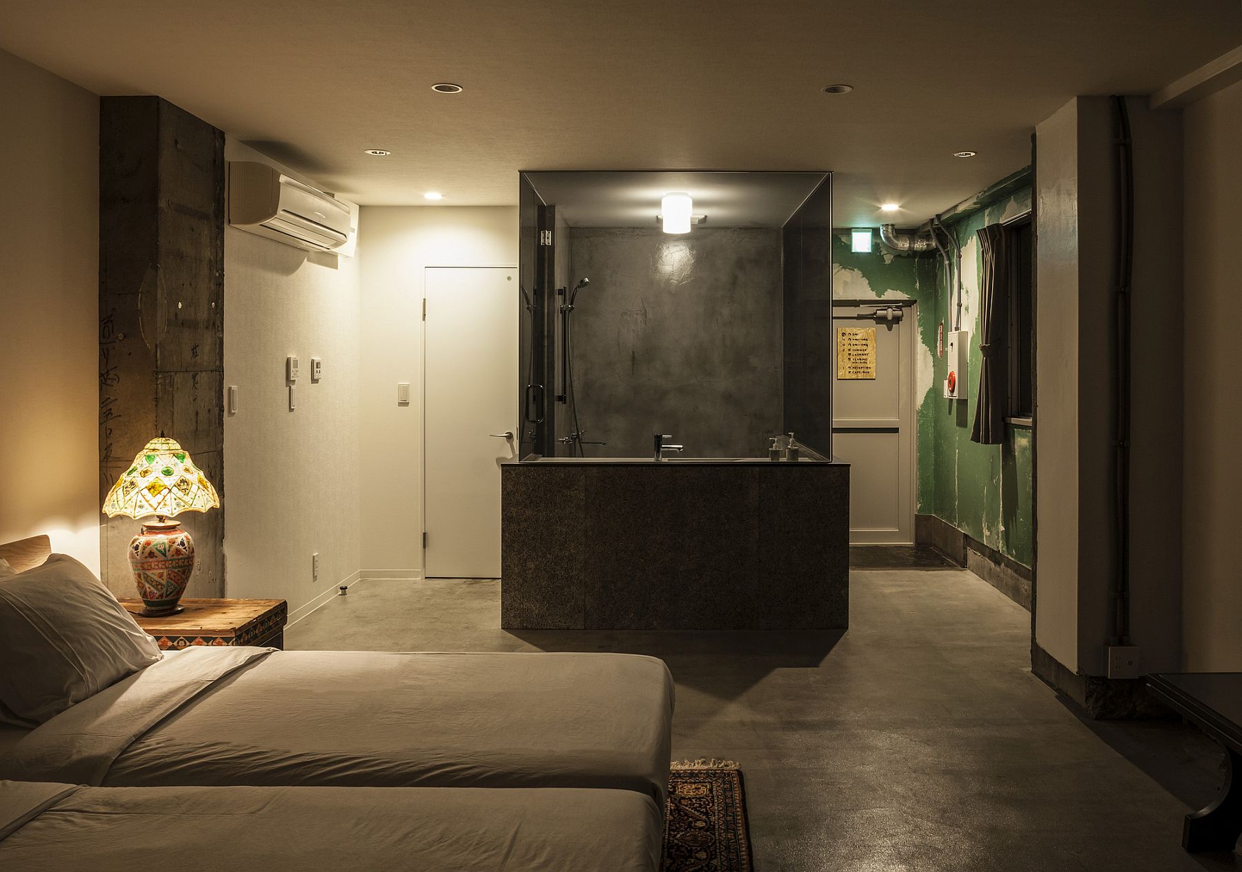 Design of the hotel room with bath space